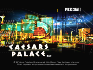 Caesar's Palace title screen for Playstation